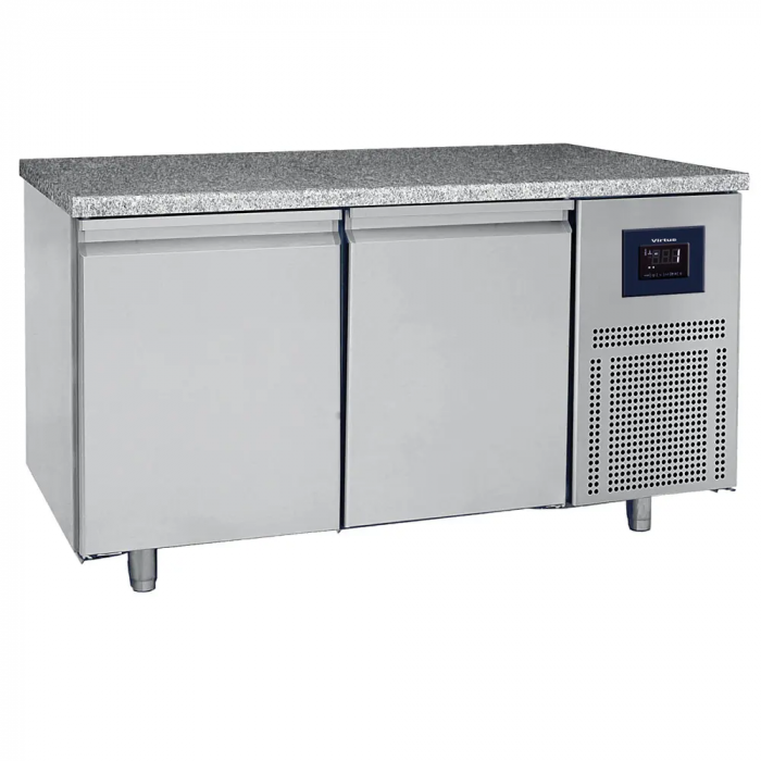 Bäckerei Tiefkühltisch 2-türig 600x400 mm Granitarbeitsplatte 10-22 °C WiFi - Gastrohot