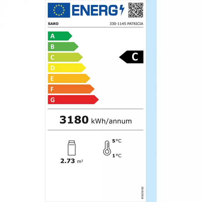 Kuchenvitrine 650 Liter | 3 verstellbare Glasböden | Umluftkühlung