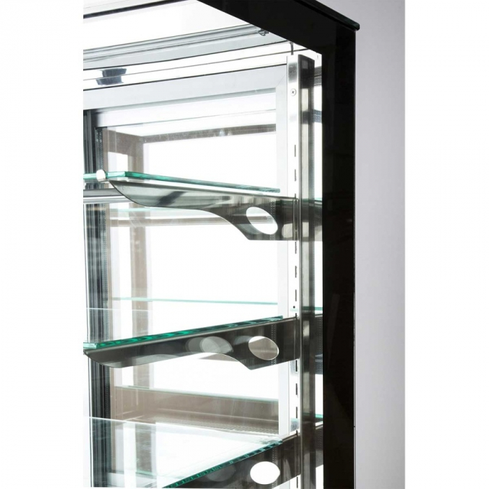 MG Hofmann Kuchenvitrine 125 cm breit | Umluftkühlung | Air Frost | Bordeaux-Schwarz
