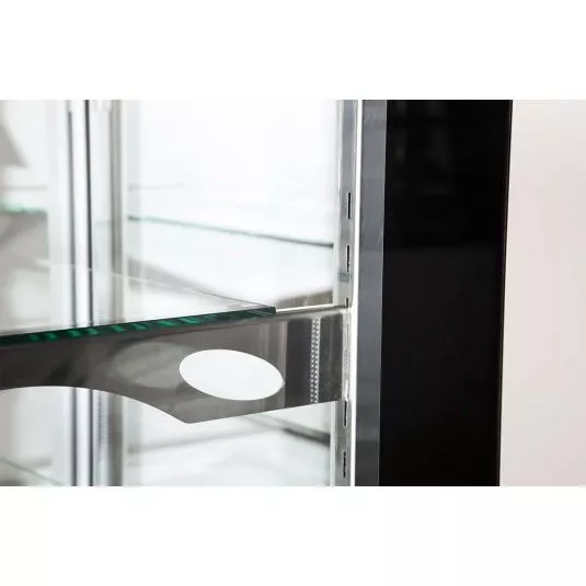 MG Hofmann Kuchenvitrine 150 cm breit | Umluftkühlung | Air Frost | Bordeaux-Schwarz