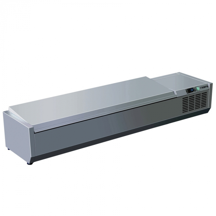 Kühlaufsatz mit Deckel 6 x 1/3 GN | B 1500 x L 395 x H 280 mm