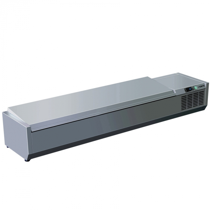 Kühlaufsatz mit Deckel 8 x 1/3 GN | B 1800 x L 395 x H 280 mm
