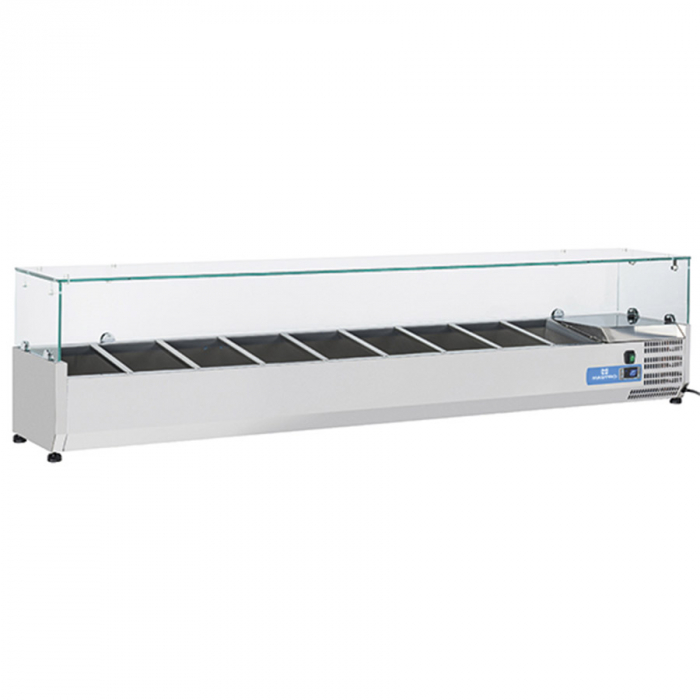 Kühlaufsatzvitrine 10x GN 1/4 H=150 mm