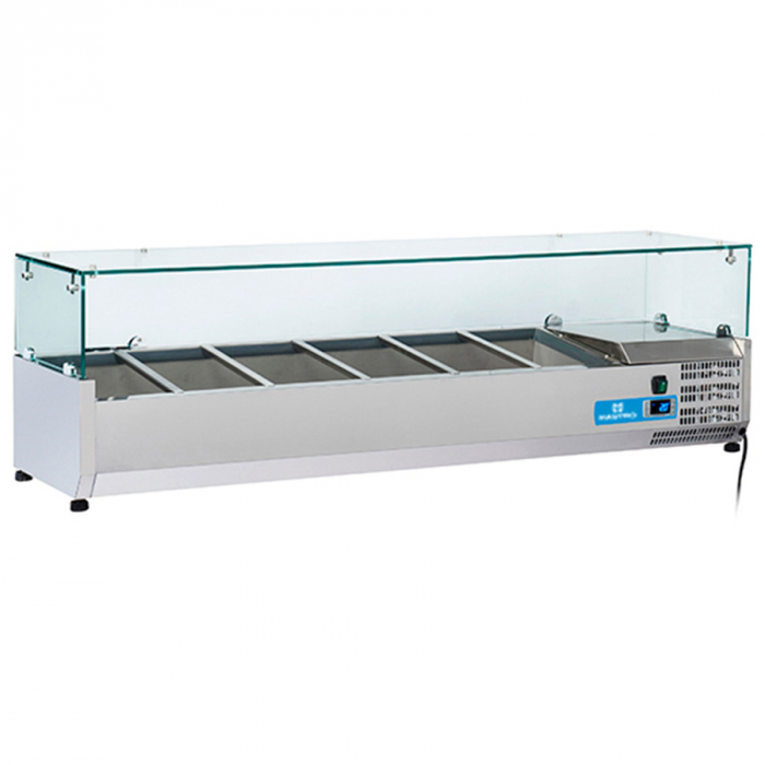 Kühlaufsatzvitrine 6x GN 1/4 H=150 mm