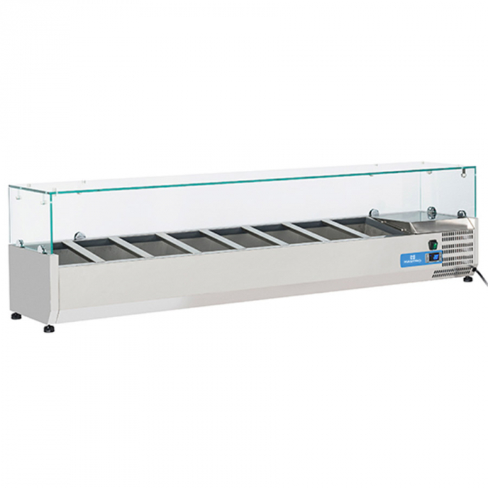 Kühlaufsatzvitrine 8x GN 1/4 H=150 mm