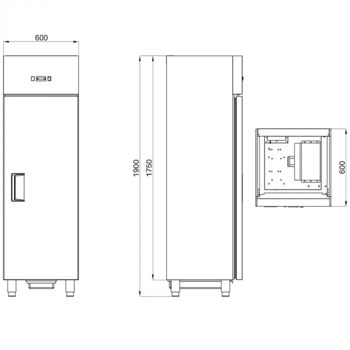 Mastro Edelstahl Fischkühlschrank 400 Liter mit 1 Tür | 0°/-5°C