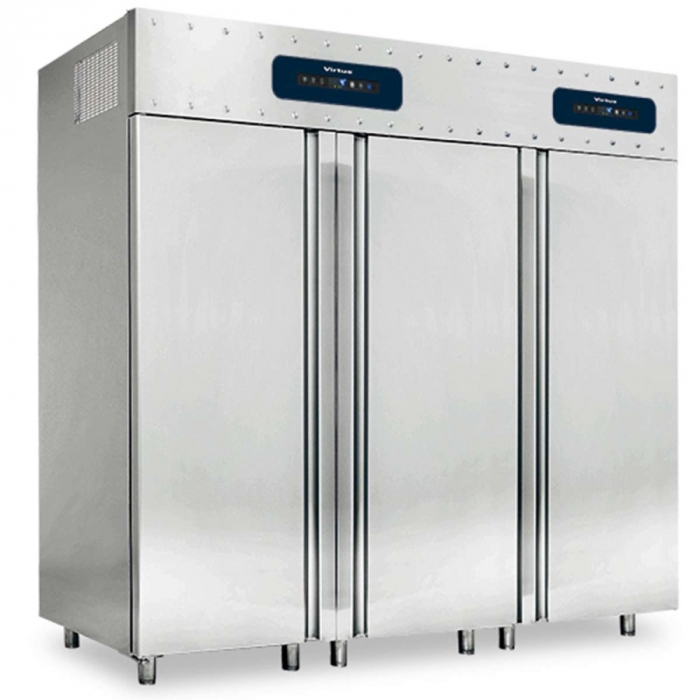 Kühlschrank 700+1400 Liter aus Edelstahl | GN 2/1 | -2°/+8°C