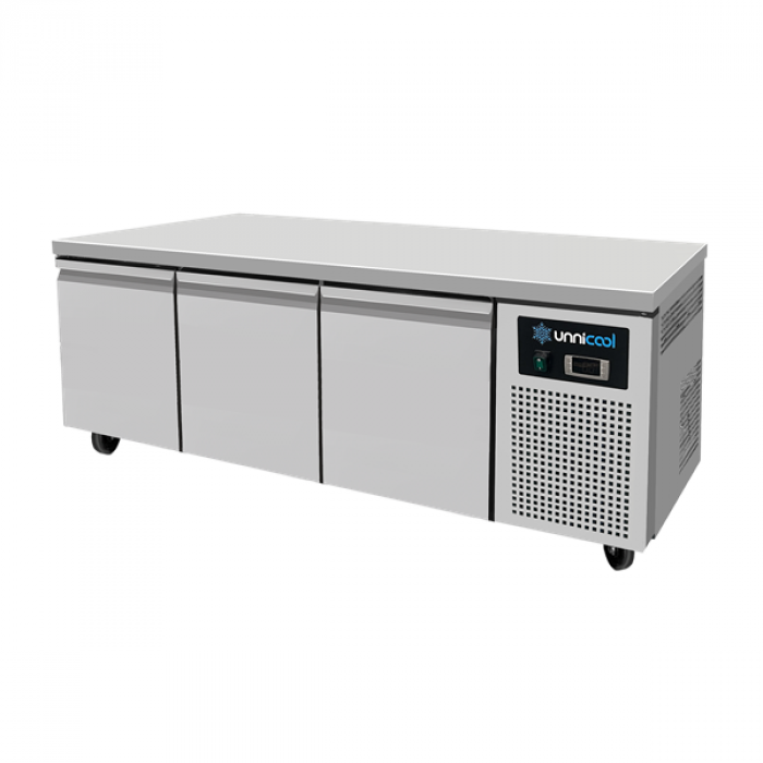 Kühltheke niedriges Modell 3 Schubladen 1/1 GN Umluft 1610x700x600mm
