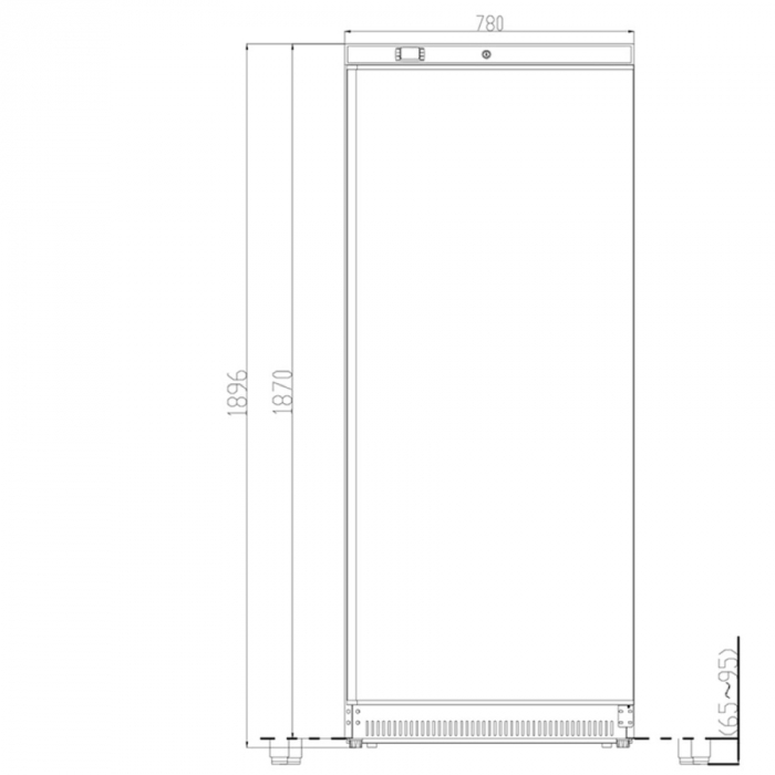 Mastro Lagertiefkühlschrank 600 Liter mit 1 Tür | -18°/-22°C