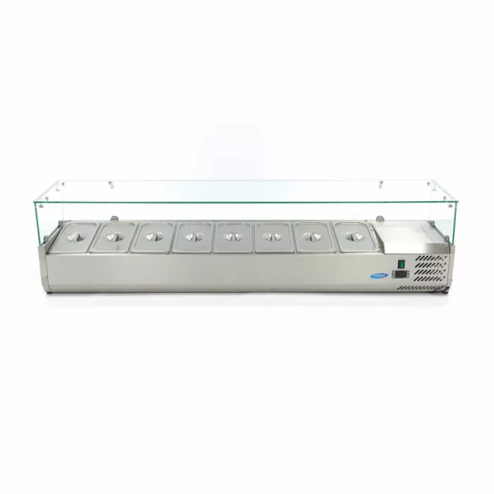 Aufsatzkühlvitrine - 180 cm - Passt 8 x 1/3 GN