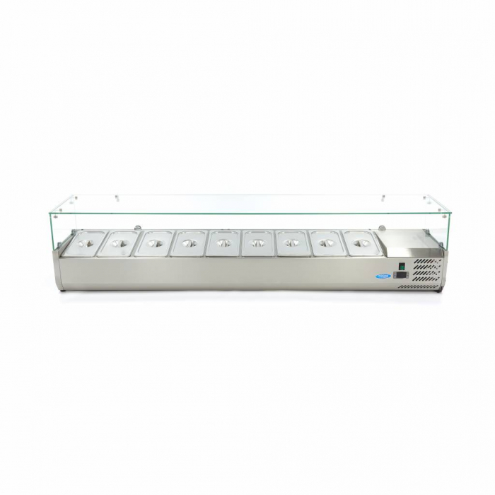 Aufsatzkühlvitrine - 200 cm - Passt 9 x 1/3 GN