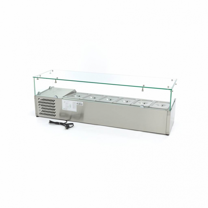 Aufsatzkühlvitrine - 140 cm - Passt 6 x 1/3 GN
