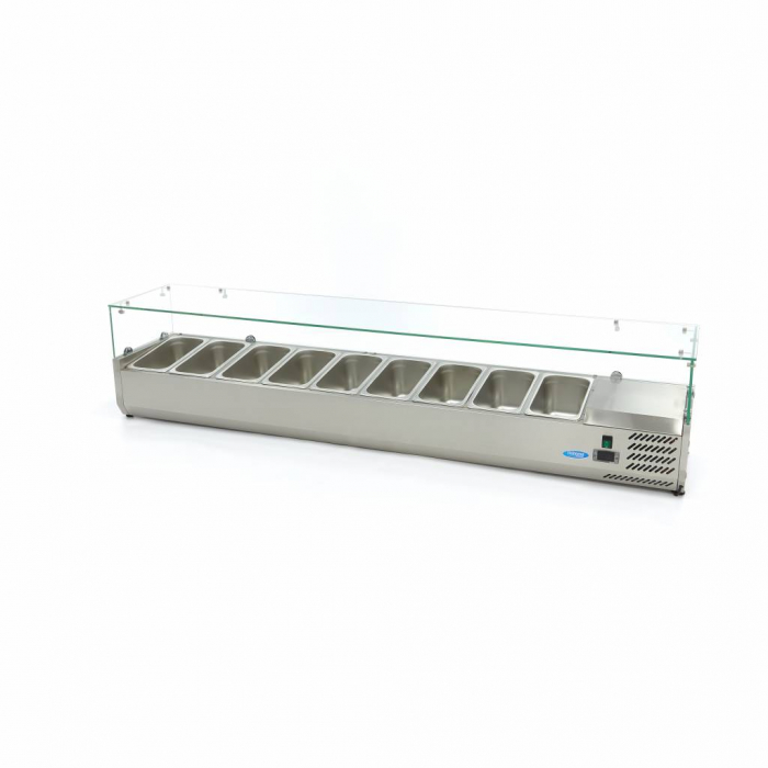 Aufsatzkühlvitrine - 200 cm - Passt 9 x 1/3 GN