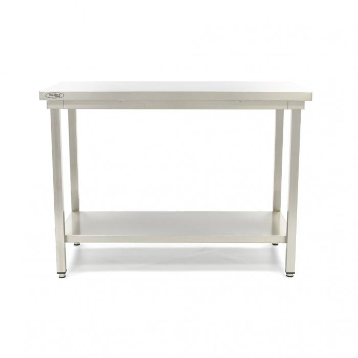 Edelstahltisch - 60 x 60 cm - Einstellbare Höhe - mit Lagerregal