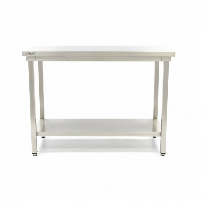 Edelstahltisch 140 x 70cm höhenverstellbar - Robuster Arbeitstisch für die Gastronomie