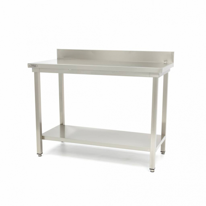 Edelstahltisch - 140 x 70cm - Höhenverstellbar - mit Spritzschutz