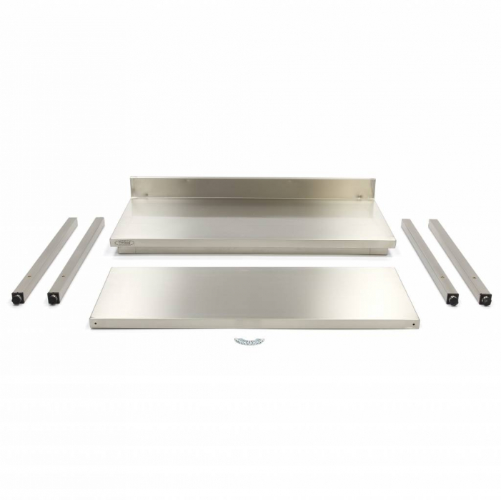 Edelstahltisch - 120 x 70cm - Höhenverstellbar - mit Spritzschutz