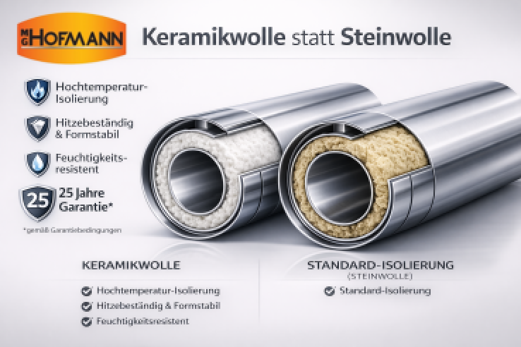 DW Plus Inspektionslänge mit Kombi-T-Element 500 mm, Doppelwandig - Edelstahl