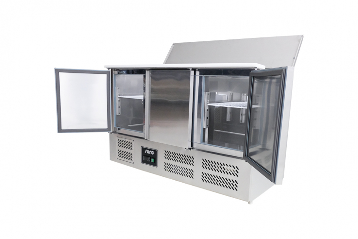 Saladette Edelstahl | B 1365 x L 700 x H 870-890