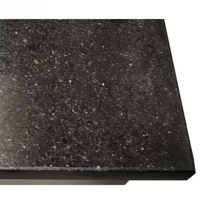 Pizza Kühltisch, Granit Star Galaxy schwarz, 2 Türen 7 ungek. Schubladen, 203 x 80