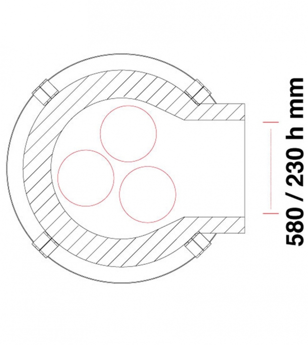 Gasbackofen Pavesi JOY 90TW | Backfläche rotierend | 2 bis 3 Pizzen | B1100 x T1240 x H1871 mm