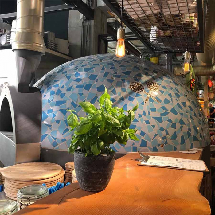 Gas und Holz Pizzaofen Pavesi JOY 110HGTW | Backfläche rotierend | 6 bis 8 Pizzen