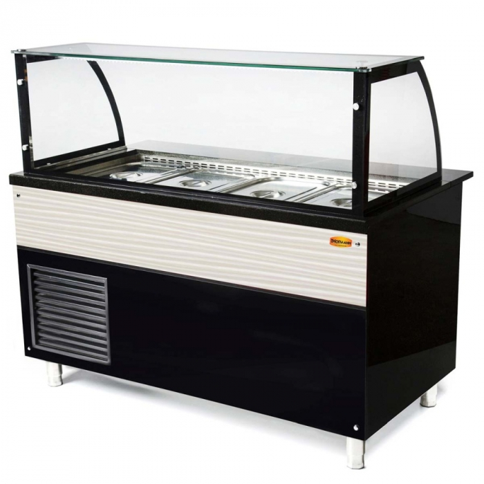 Salattheke (Dönertheke) | 3 x 1/1GN Weiß-Schwarz