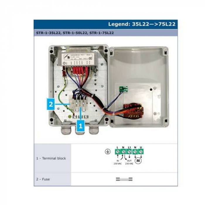 Lüftergeschwindigkeitsregler 230V 3,5A 5 Stufen für Ventilatoren