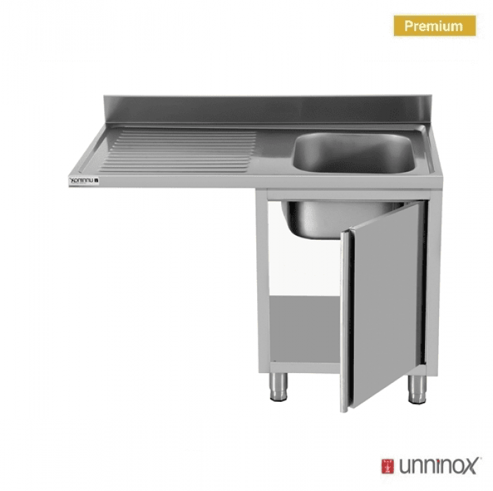 Spülbecken-Einheit 140x70x85 cm Becken rechts, großes Becken