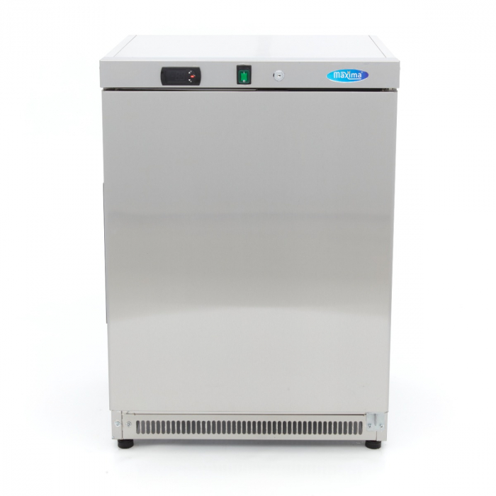 Gefrierschrank - 200L - 2 feste Regale - Edelstahl