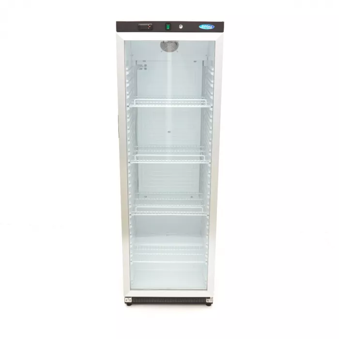 Kühlschrank - 400L - Schwarz - mit Glastür