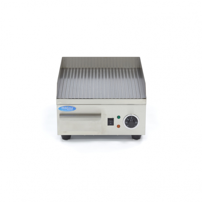 Grillplatte - gerillt - 36cm - inklusive Tropfschale