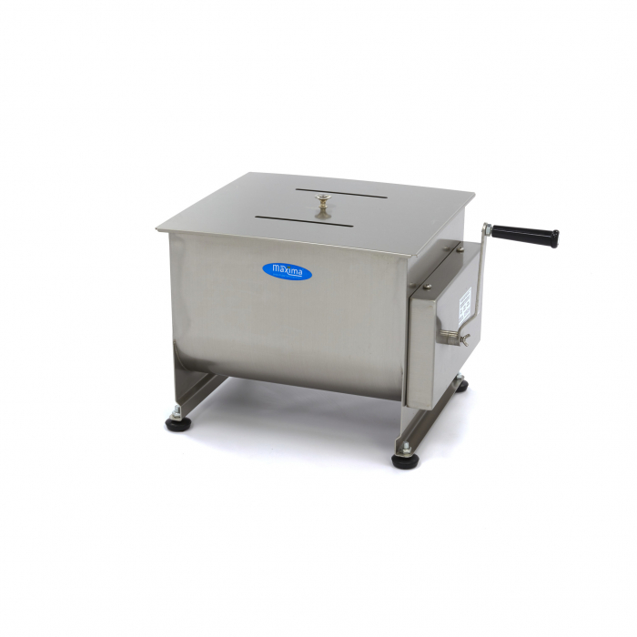 Fleischmischer 30L 25kg Fleisch Doppelachse manuell - Professioneller Fleischmischer für 25kg Fleischvolumen mit 30L Kapazität