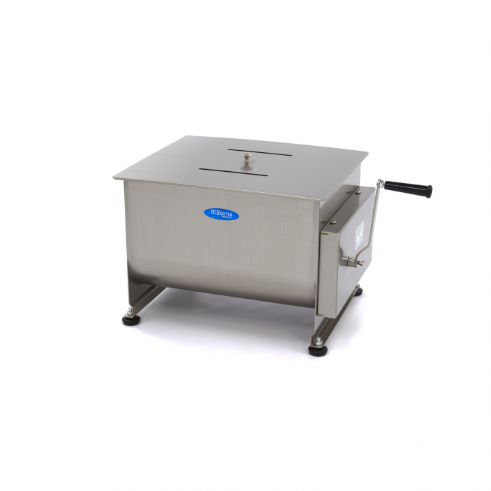 Fleischmischer 40L 35kg Fleisch Doppelachse manuell - Professioneller Fleischmischer für 35kg Fleisch mit 40L Fassungsvermögen