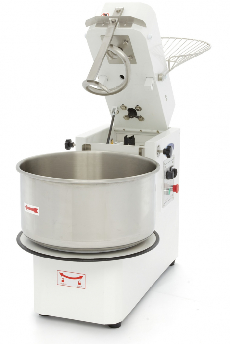 Teigknetmaschine - 50L - 30kg Teig - 2 Geschwindigkeiten - abnehmbare Schüssel - 400V