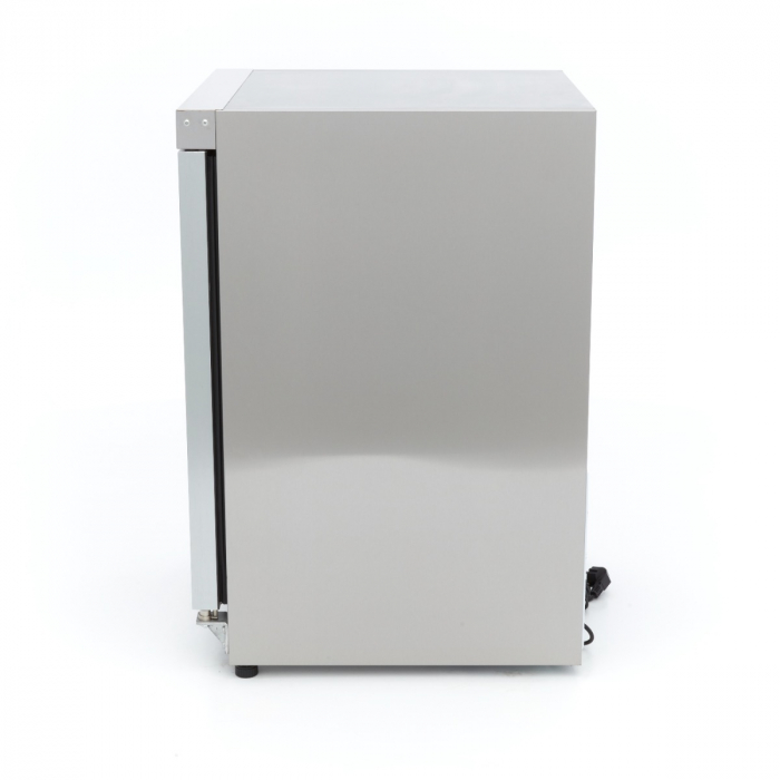Gefrierschrank - 200L - Edelstahl - mit Glastür