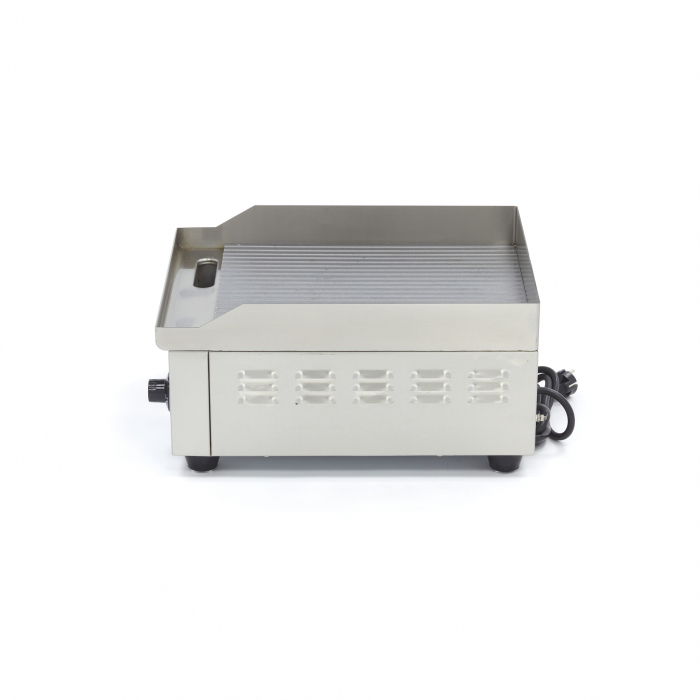 Grillplatte - gerillt - 36cm - inklusive Tropfschale