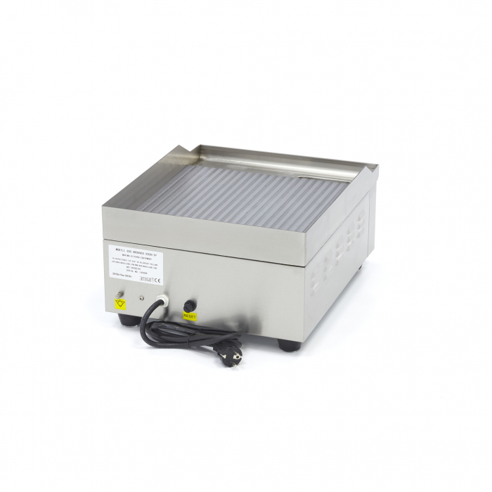 Grillplatte - gerillt - 36cm - inklusive Tropfschale