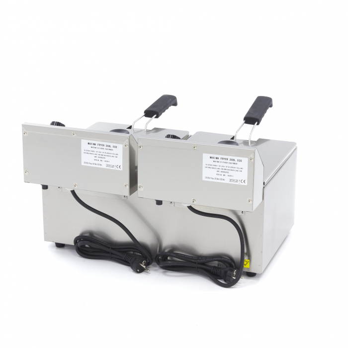 Fritteuse - 2 x 8L - 2 Körbe - bis zu 2,8 kg Pommes frites