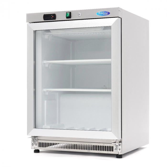 Gefrierschrank 200L Edelstahl mit Glastür - Modernes Design für die Gastronomie