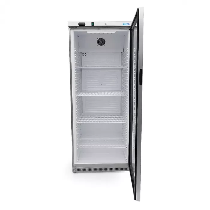 Kühlschrank - 600L - Edelstahl - mit Glastür