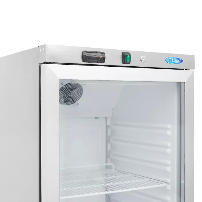 Kühlschrank - 400L - Edelstahl - mit Glastür