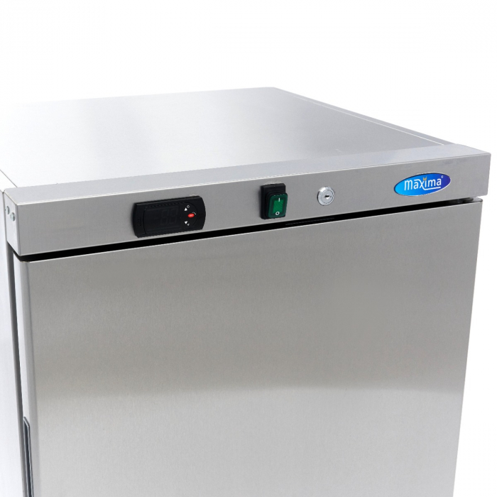 Gefrierschrank - 200L - 2 feste Regale - Edelstahl