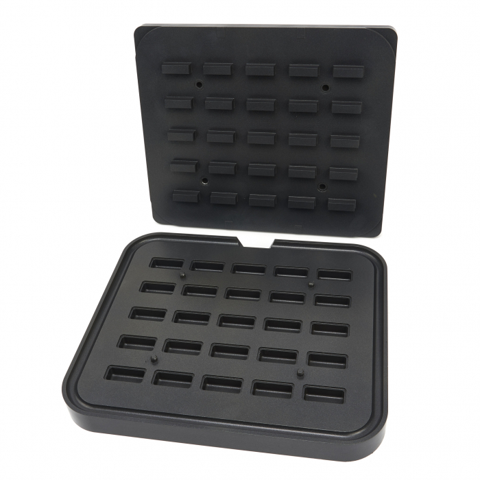 Tarteletteform Rechteck 50x23/42x17 mm - 25 Stück - Backblech B380 x T328 mm