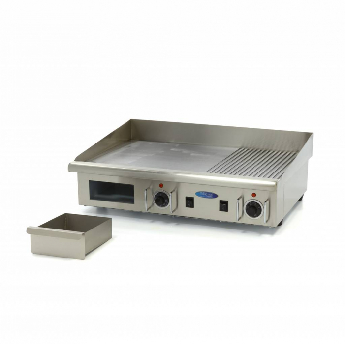 Grillplatte - Halb Gerillt - 73 cm - inkl. Tropfschale - 400 V