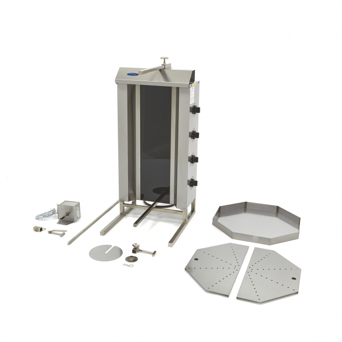 Dönergrill - 4 Brenner - 50 kg Fleisch - Elektrisch