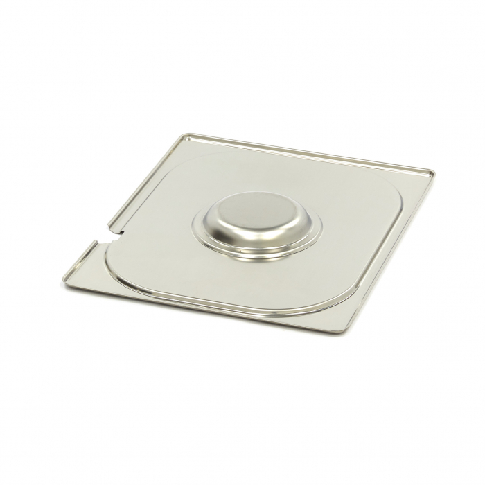 Gastronorm-Deckel - 1/2 GN - Edelstahl - mit Vertiefung