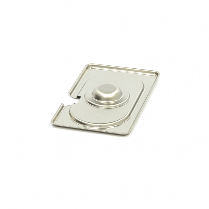 Gastronorm-Deckel - 1/9 GN - Edelstahl - mit Vertiefung