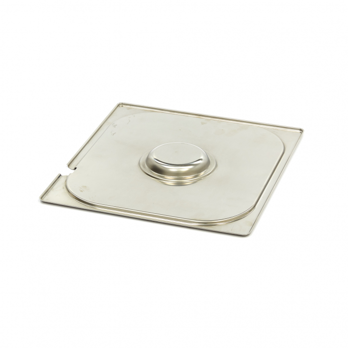 Gastronorm-Deckel - 2/3 GN - Edelstahl - mit Vertiefung