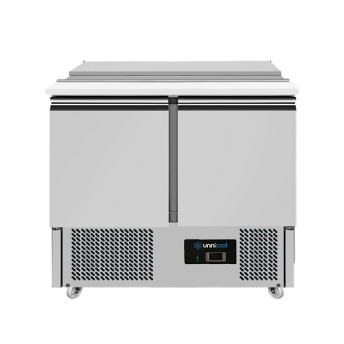 Saladette Compact Line 900x700x870 mm Edelstahl 230 Liter 2 Türen
